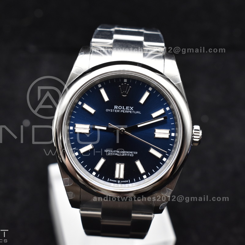 Oyster Perpetual 124300 41mm DIWF 1:1 Best Edition 904L Steel Blue Dial A3230